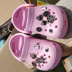 Crocs size 5 with jewelry